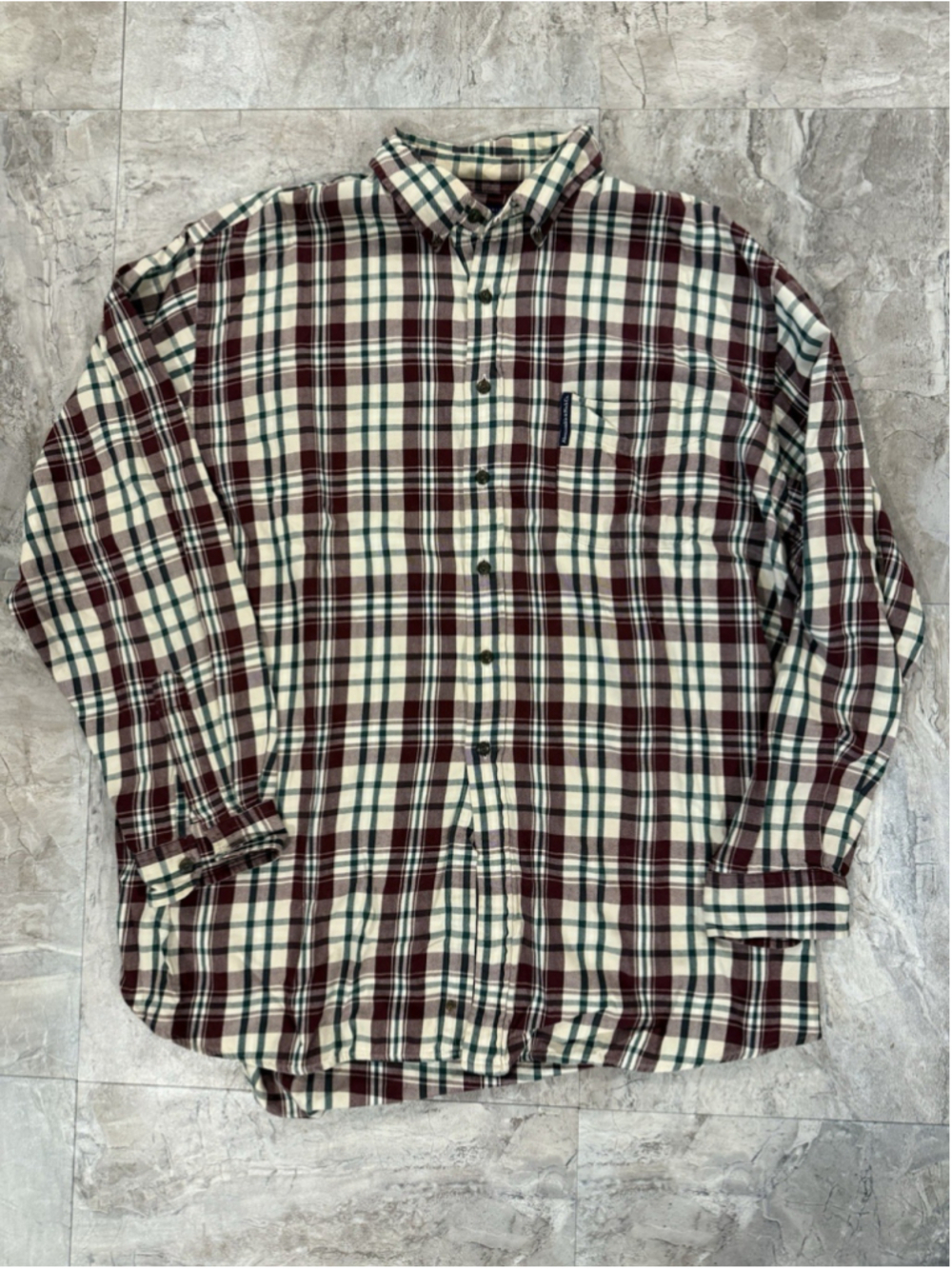 VTG Y2K Abercrombie Fitch The Big Shirt Plaid Flannel Long Sleeve Oversized XL